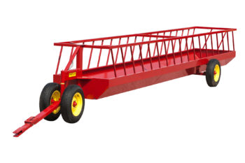 Long view of silage feeder wagon