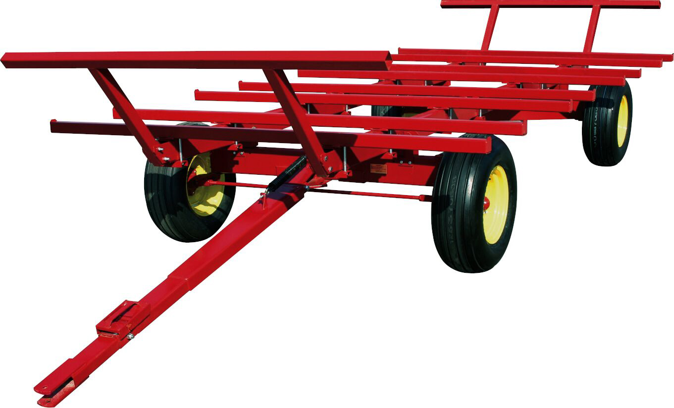 bale wagon with extended tongue