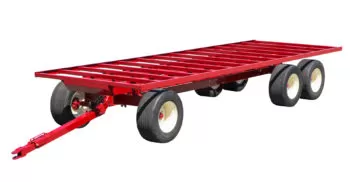 round bale trailer with two rear wheels